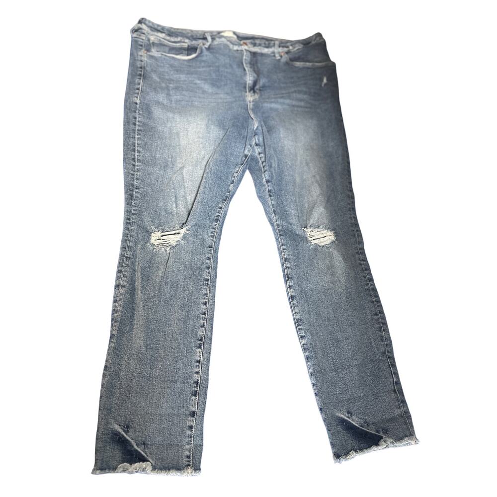 Good American Good Legs Under Fray Waistband Jeans • Size 26 • High Rise Skinny